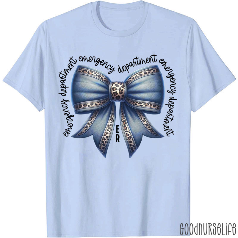 Funny Emergency Department Bow Nurse T-Shirt