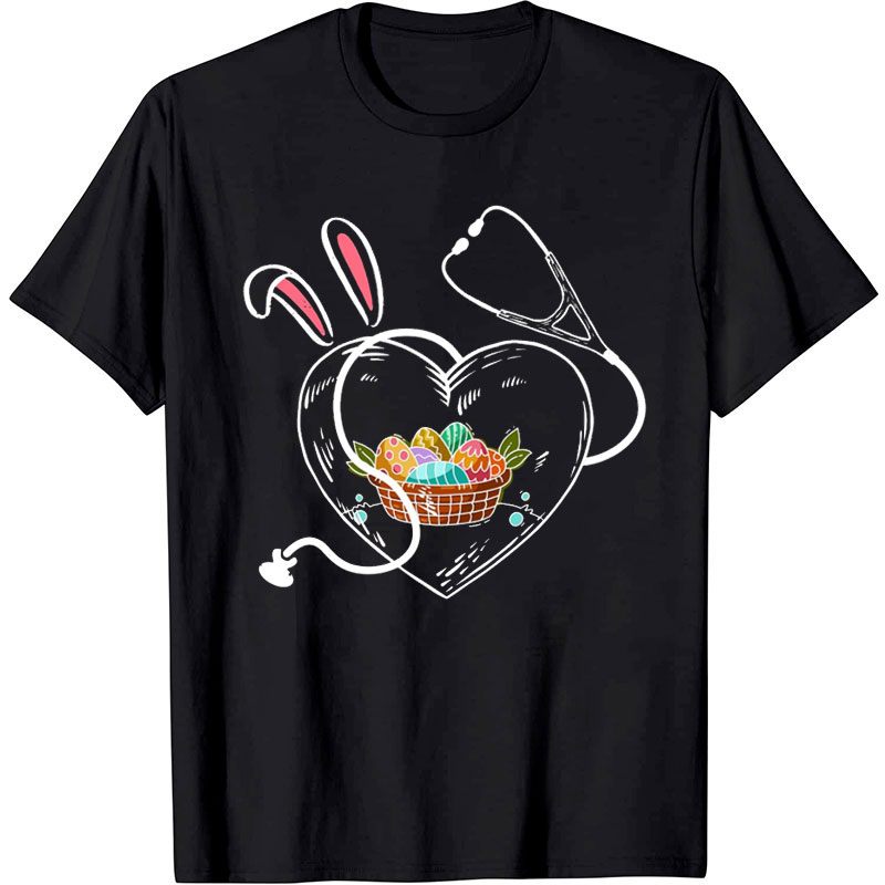 Stethoscope Heart Easter Nurse T-Shirt