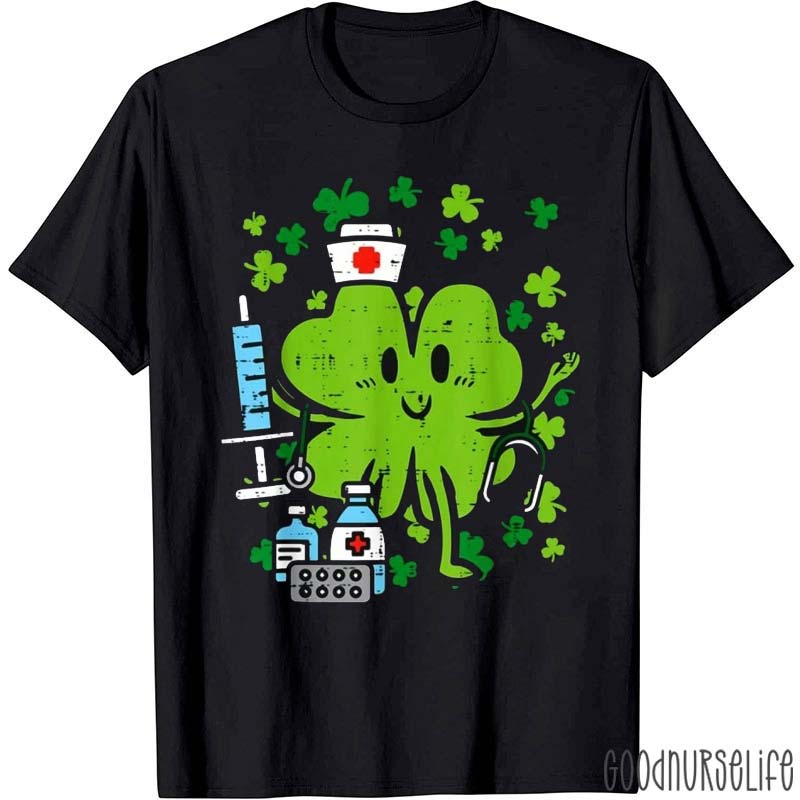 Clover Holding A Needle Nurse T-Shirt