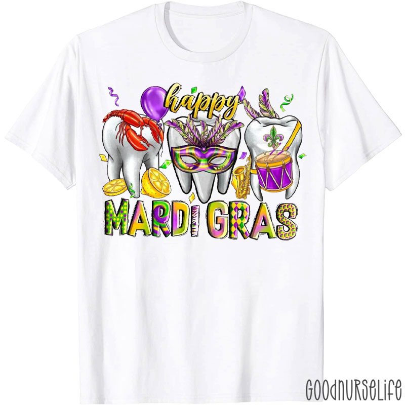 Dentist Happy Mardi Gras T-shirt