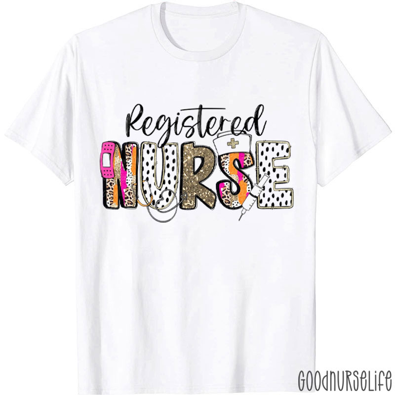 Stethoscope Syringe Registered Nurse T-Shirt