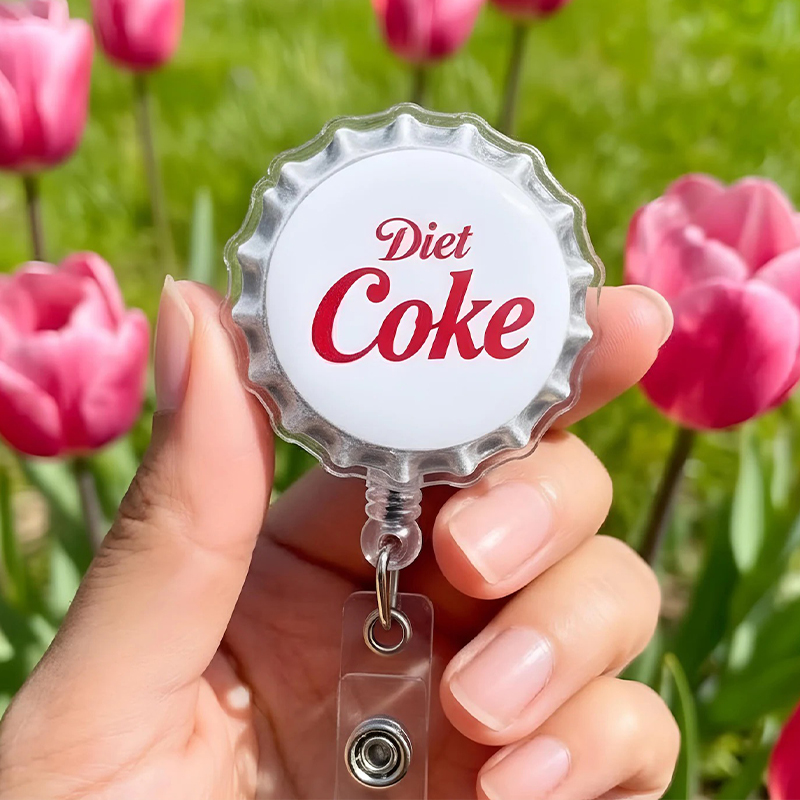 Diet Coke Nurse Badge Reel