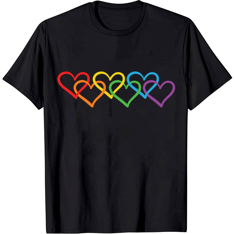 Colorful Interlocking Heart T-shirt