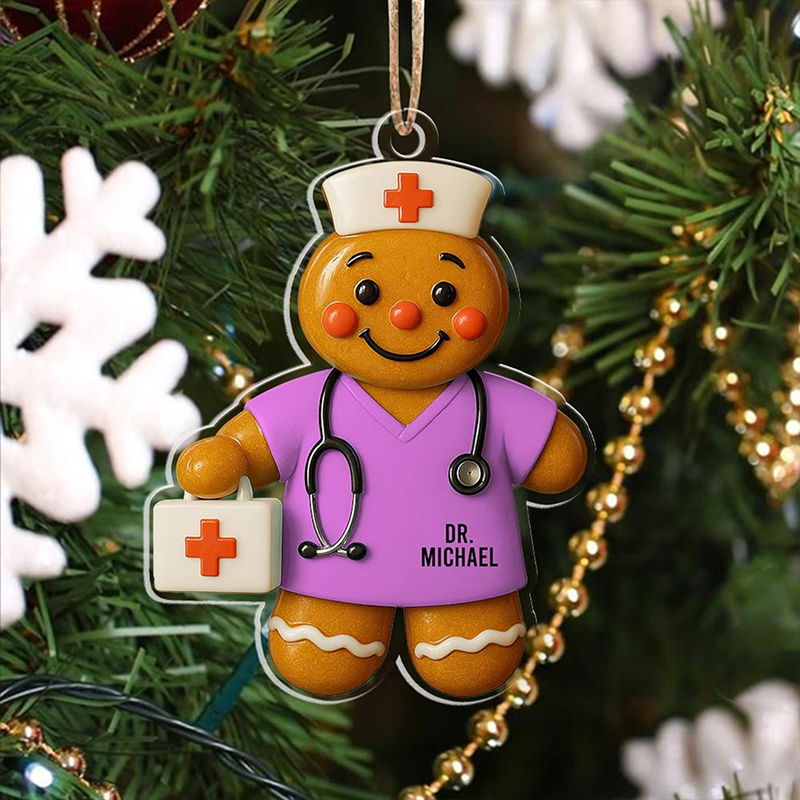 Personalized Name Gingerbread Ornament