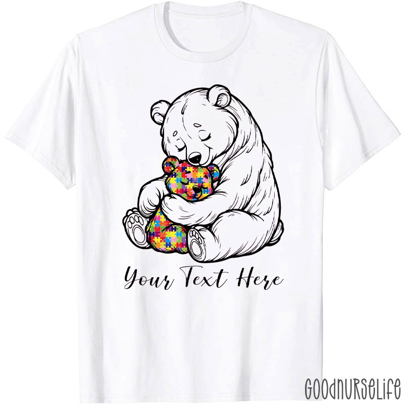 Personalized Text Bears Embraced Warmly T-shirt