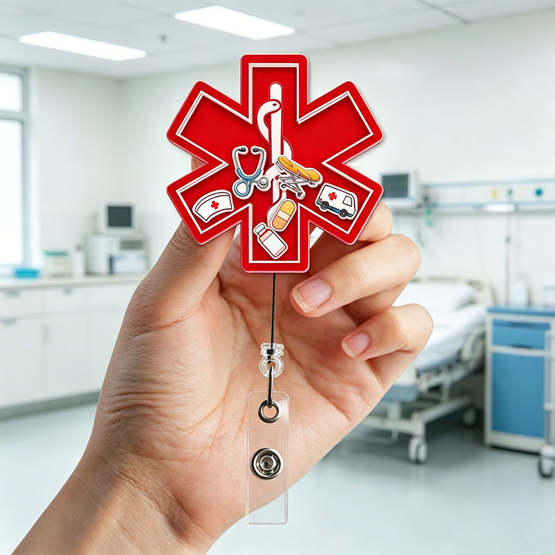 Star Of Life Shaker Badge Reel
