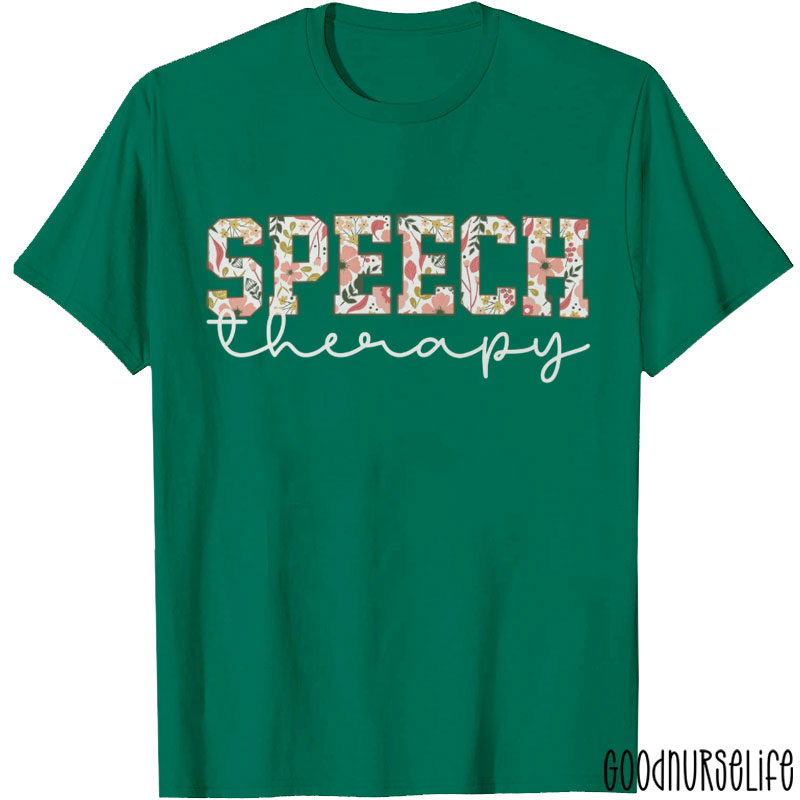 Floral SLP Speech Therapy T-Shirt