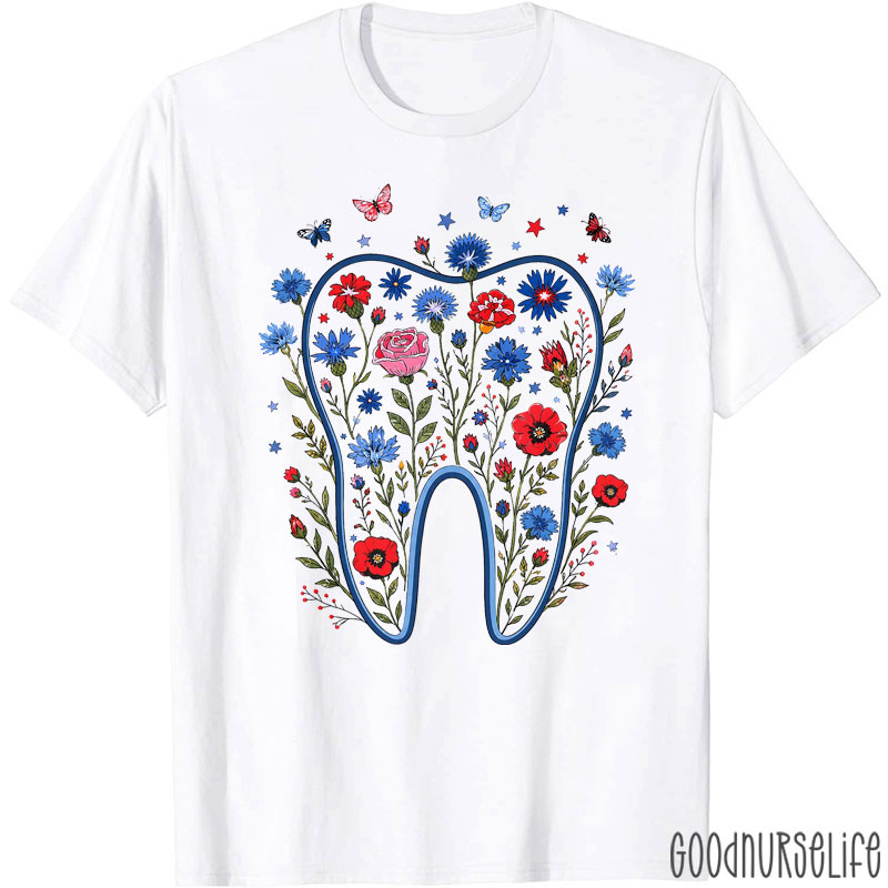 Wildflowers Tooth Nurse T-Shirt