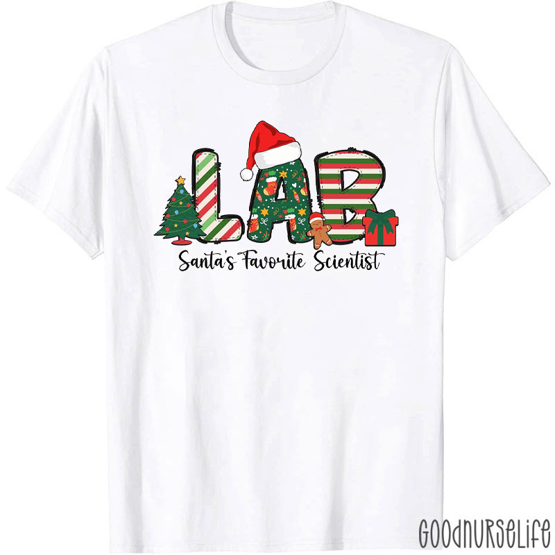 Santa's Favorite Scientist Lab T-Shirt