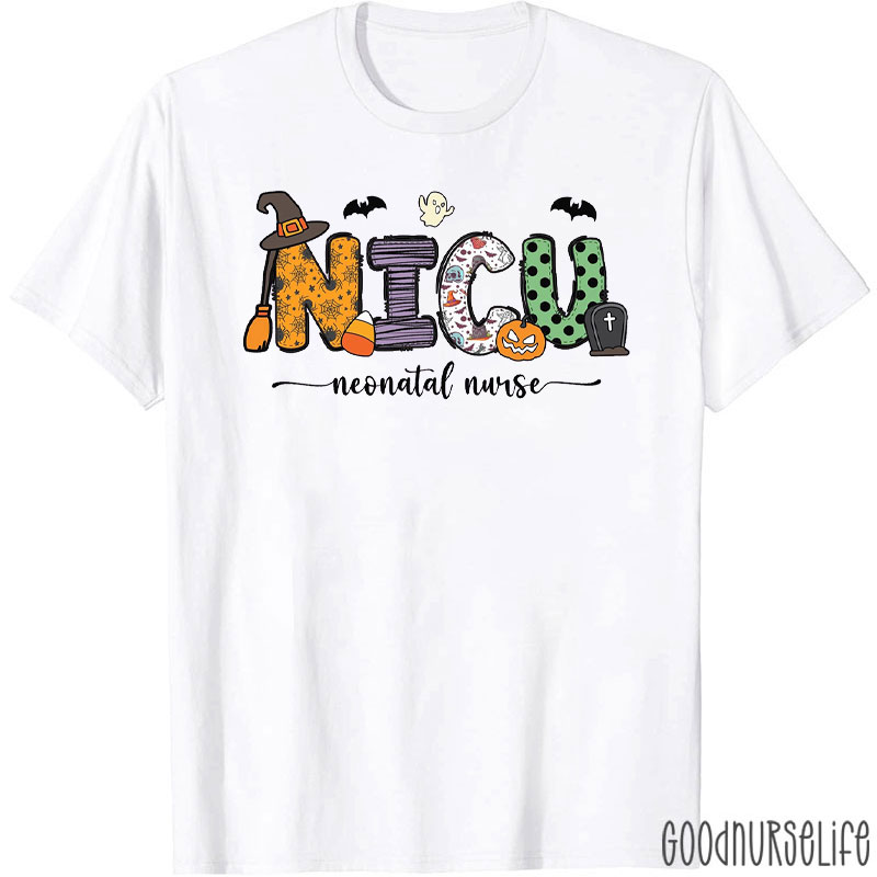 Personalized Halloween NICU Neonatal Nurse T-Shirt