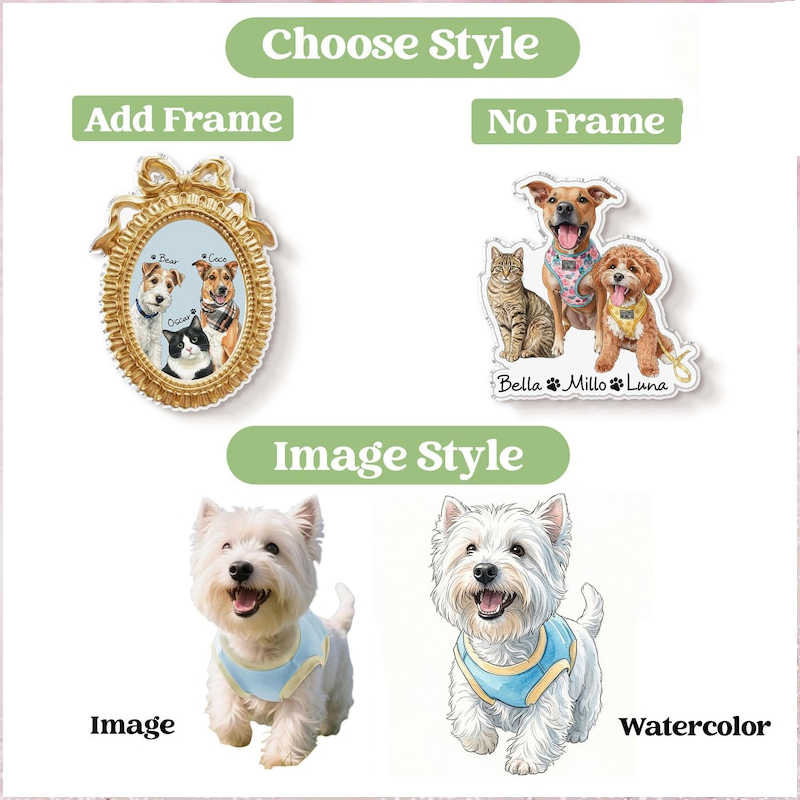 Personalized Pet Portrait Badge Reel Badge Reel