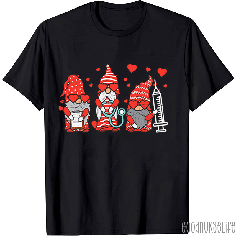 Gnome Valentine Nurse T-Shirt