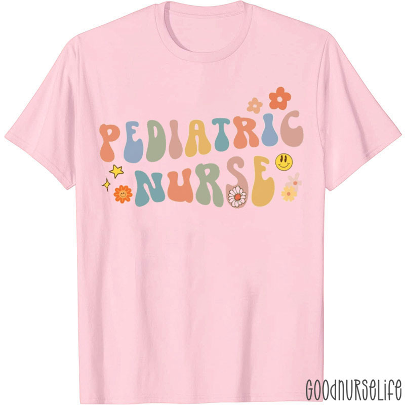 Personalized Groovy Flower Nurse T-shirt