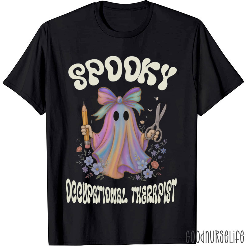 Cute Ghost Spooky Occupational Therapist T-Shirt