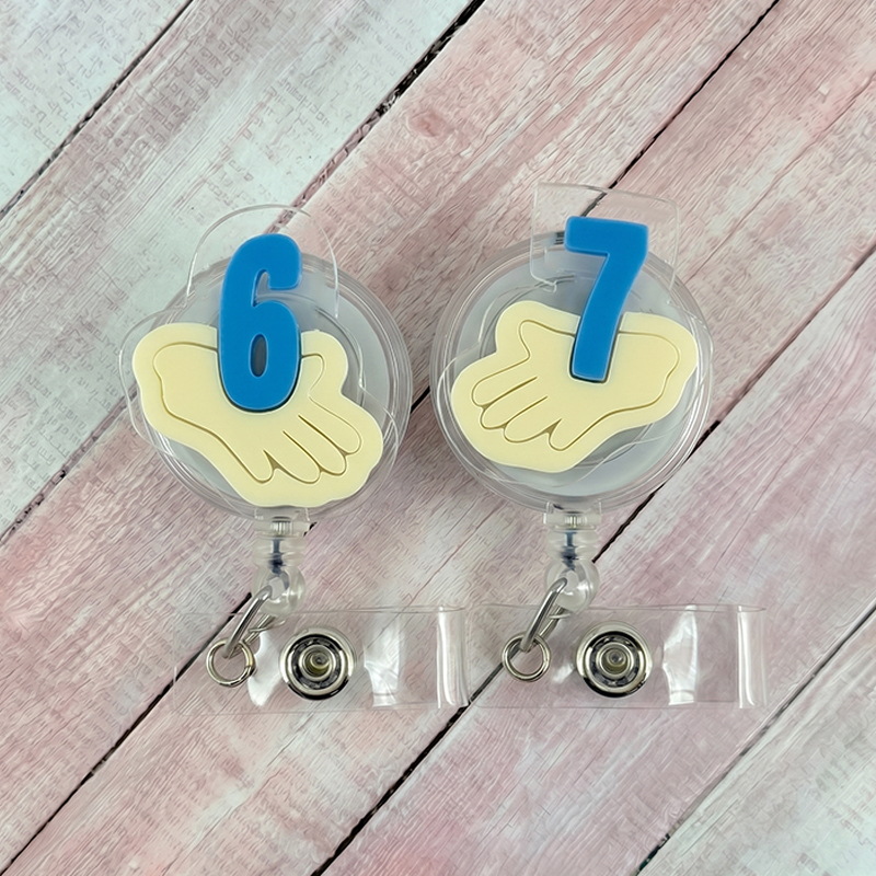 Funny 6 7 Nurse Badge Reel