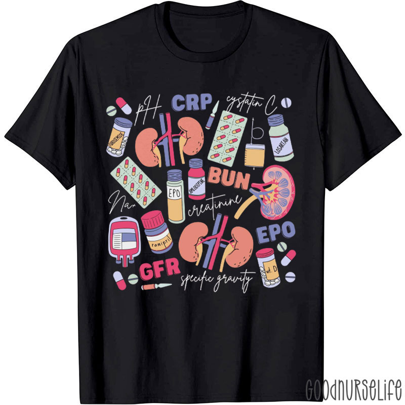 Nephrology Nurse Dialysis Tech Urology Nurse T-Shirt