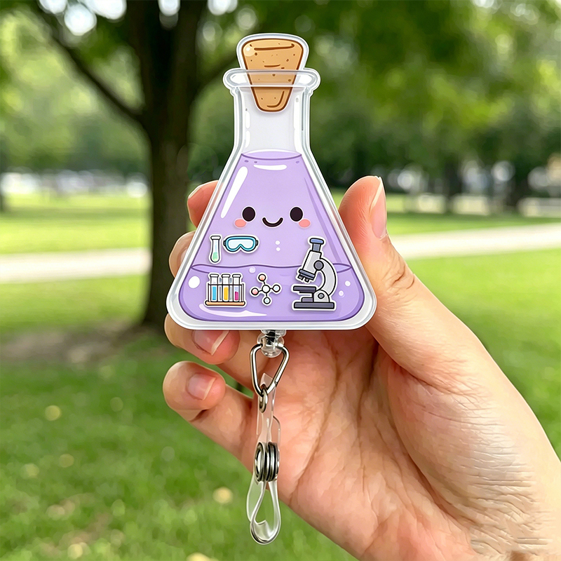 Beaker Nurse Shaker Badge Reel
