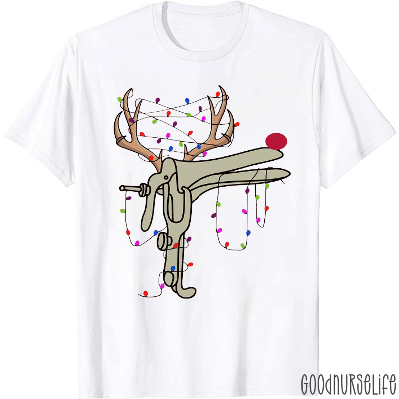 Funny Christmas Reindeer Speculum T-Shirt