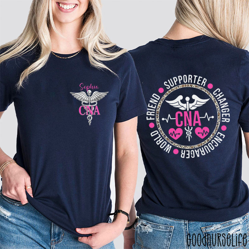 Personalized CNA Certified Nursing Assistant CNA Week Two Sided T-Shirt
