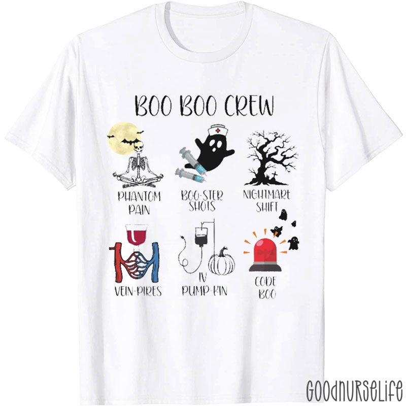 Boo Boo Crew Funny Nurse Puns Nurse T-Shirt