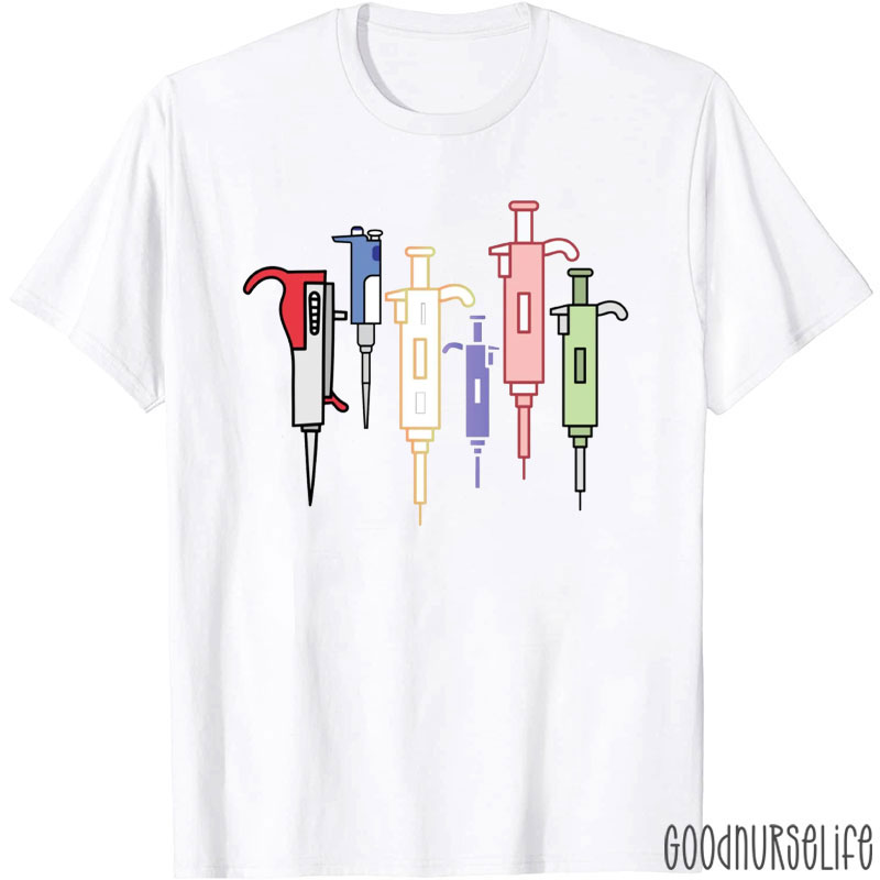 Colorful Pipette Illustration T-Shirt