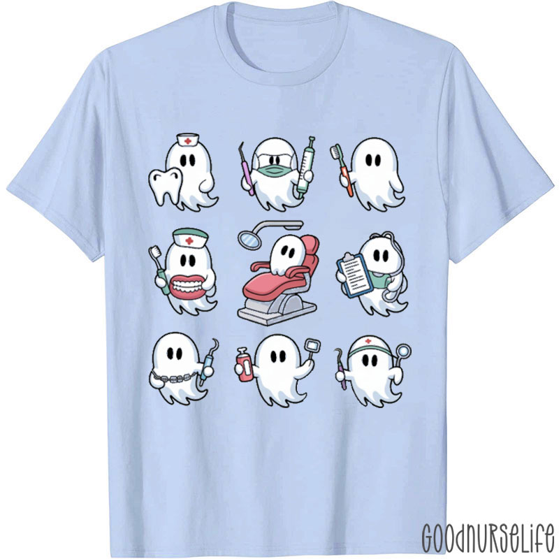 Cute Halloween Ghost Dentist T-Shirt