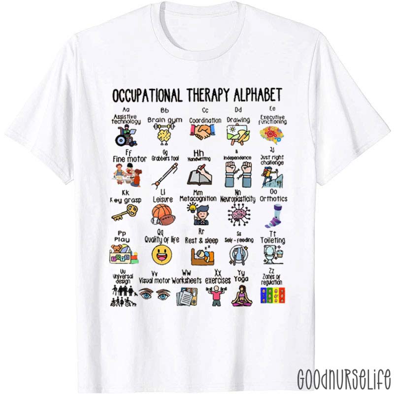 Occupational Therapy Alphabet Nurse T-Shirt