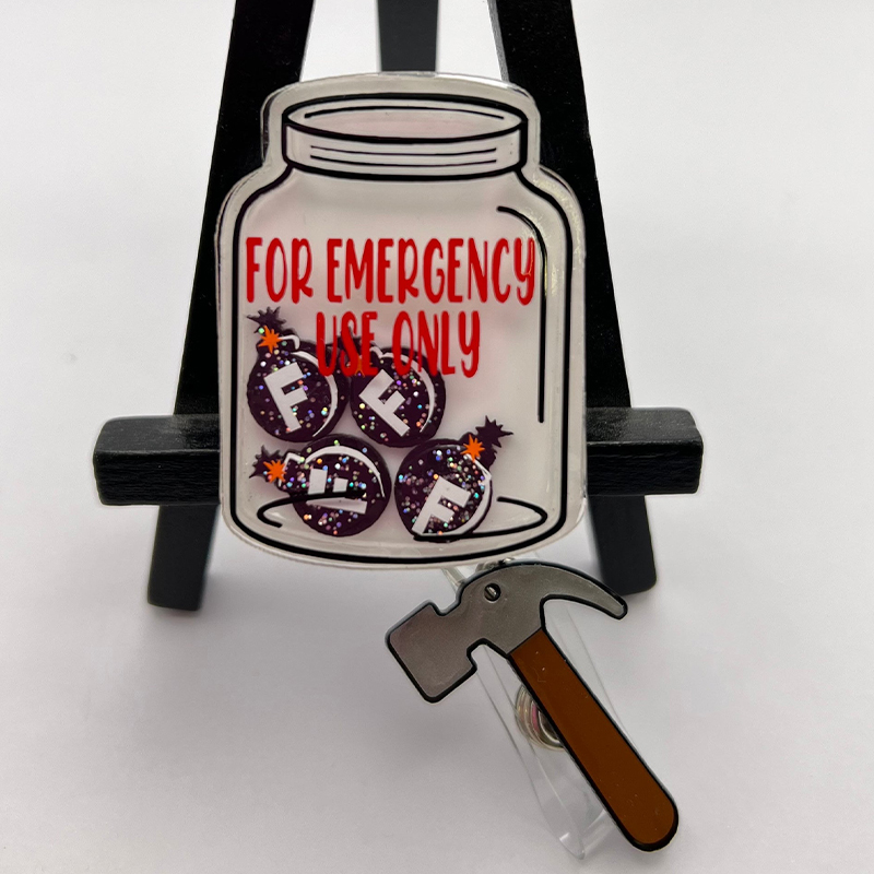 For Emergency Use Only Shaker Badge Reel