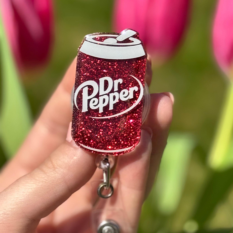 Dr Pepper Glitter Badge Reel