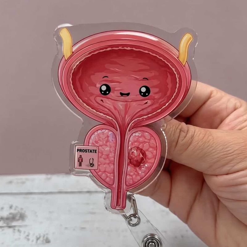 Bladder Prostate Funny Badge Reel