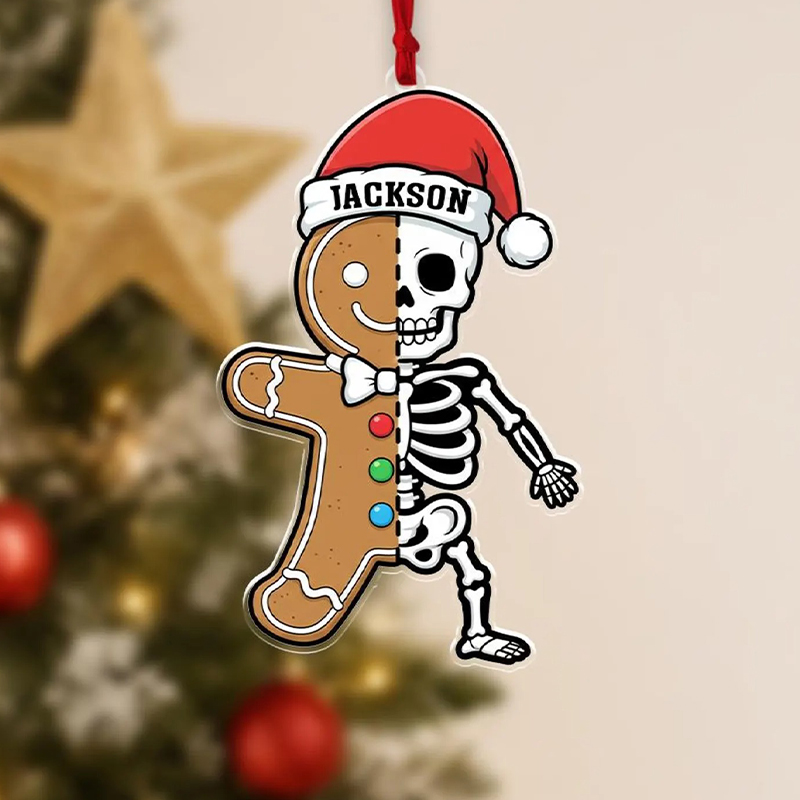 Personalized Gingerbread X-Ray  Acrylic Christmas Ornament