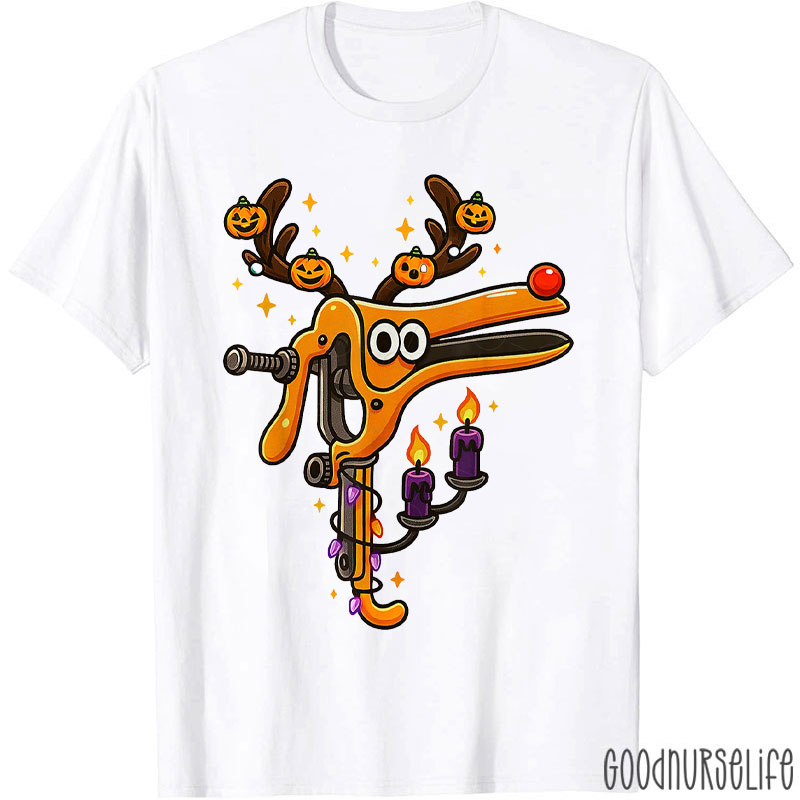 Halloween Reindeer Medical Tool Nurse T-Shirt