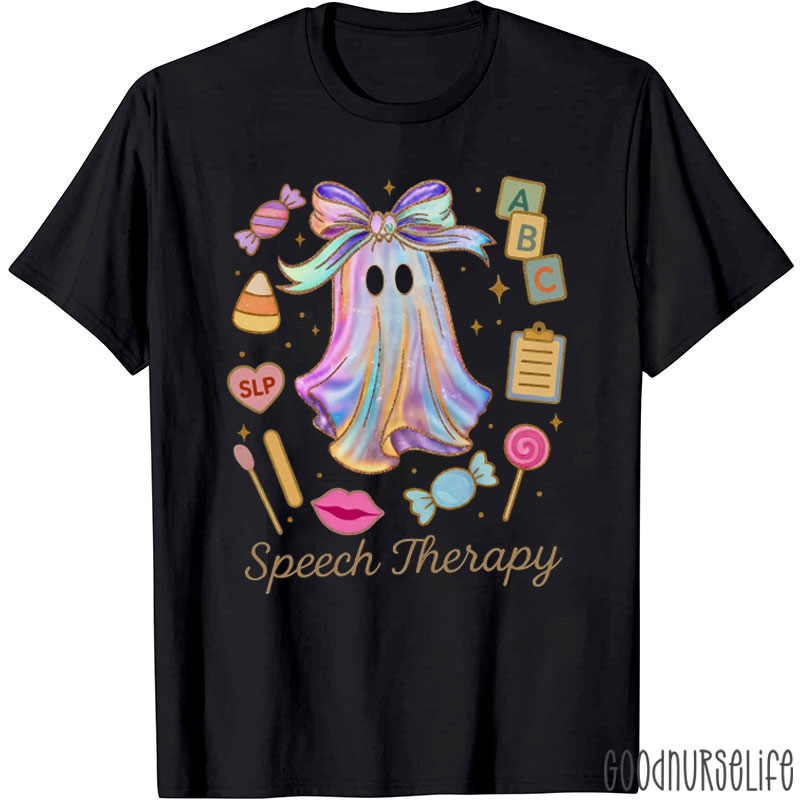 Speech therapy with colorful and beautiful ghosts T-Shirt