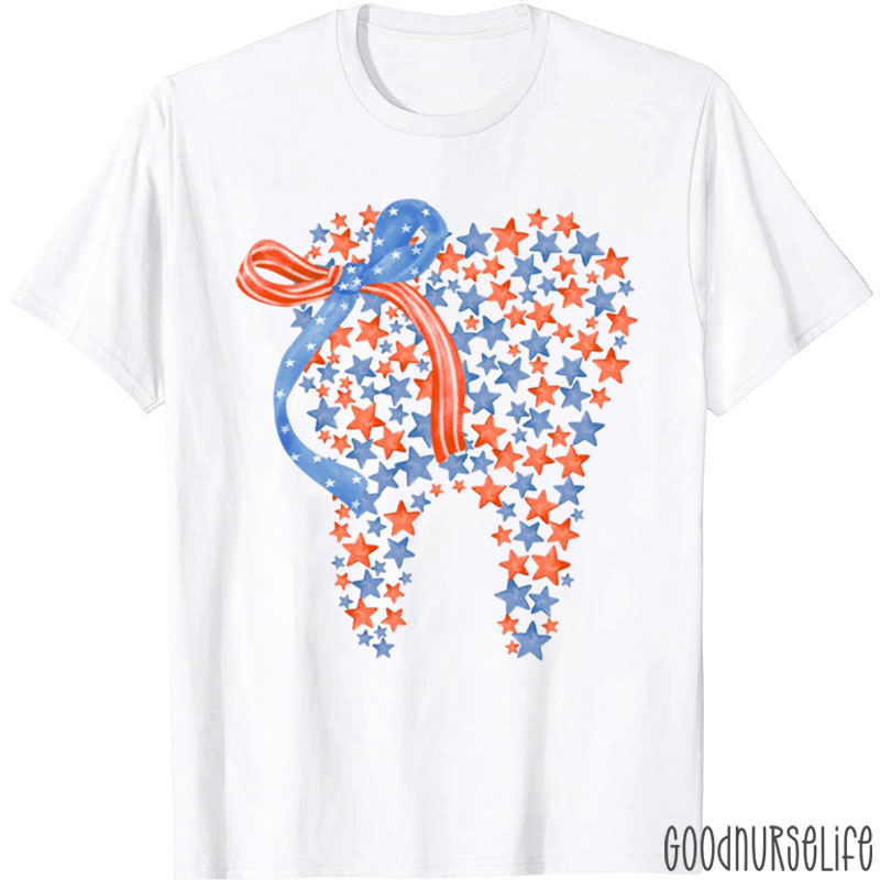 4th Of July Bow Tie Dental Hygienist T-Shirt