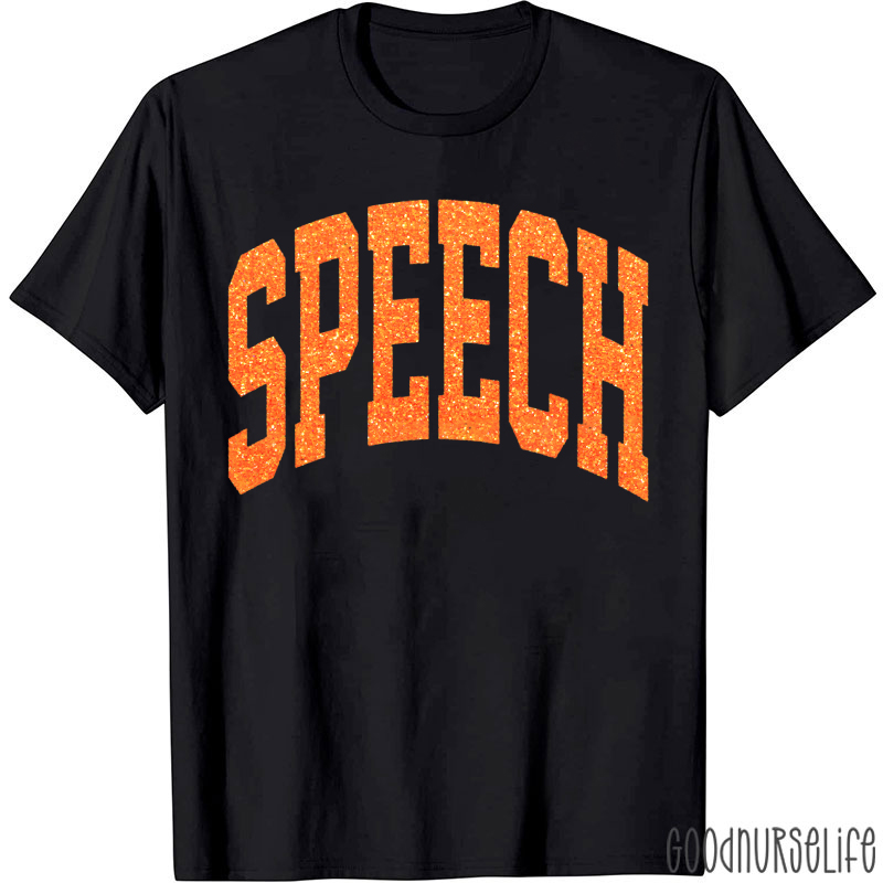 Glitter Autumn Speech Therapy T-Shirt