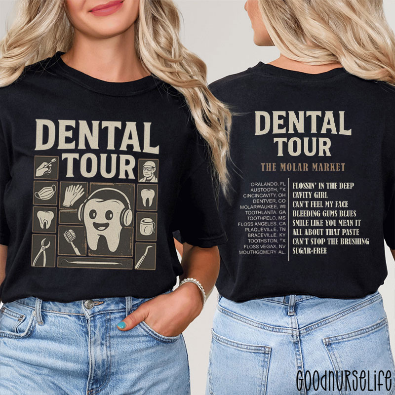 Dental Tour The Molar Market Two Sided T-Shirt