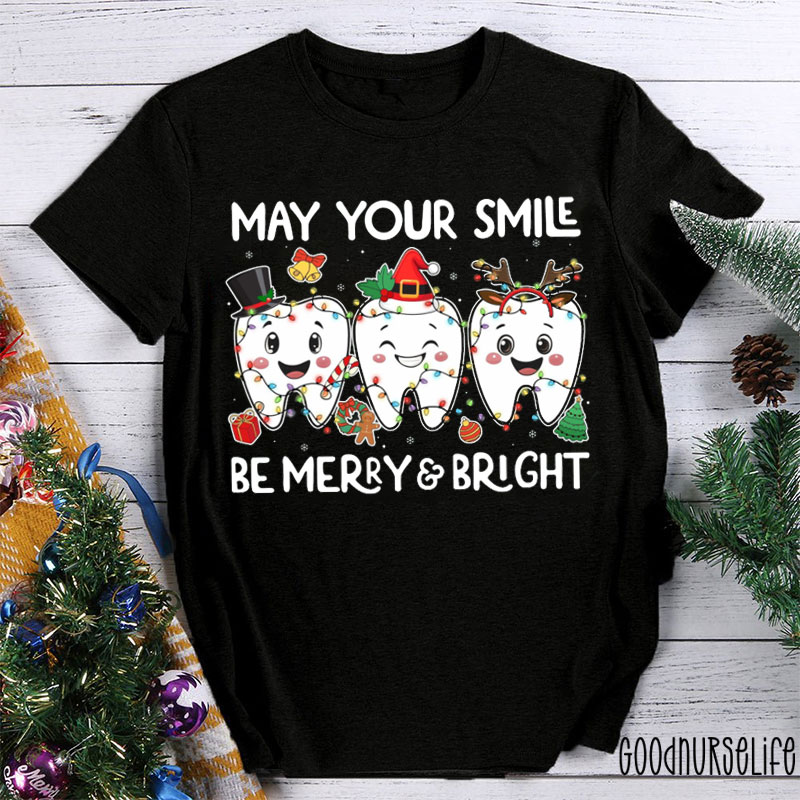 May Your Smile Be Merry And Bright Ho Ho Ho Nurse T-shirt