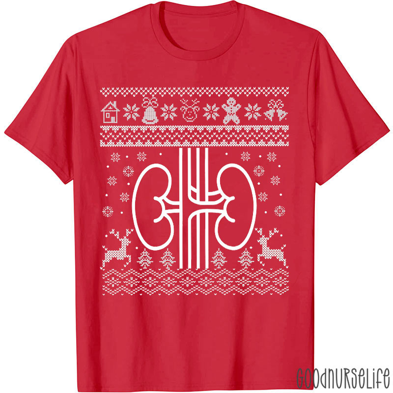 Ugly Christmas Dialysis Tech Nurse T-shirt