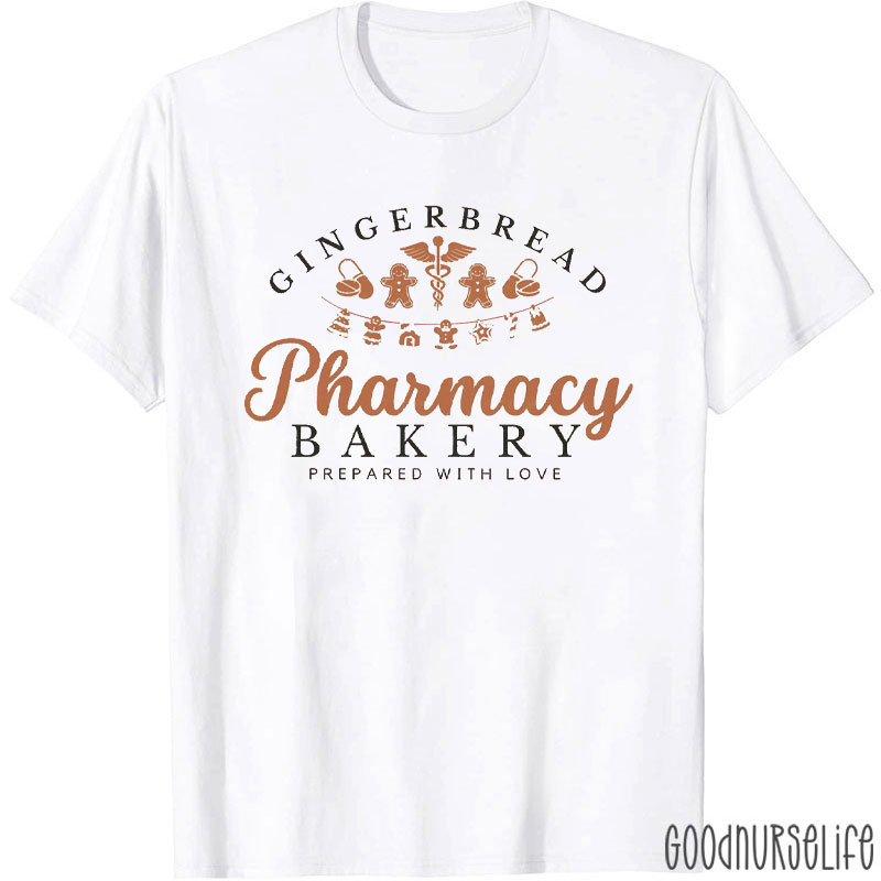 Pharmaceutical Gingerbread With Caduceus T-Shirt