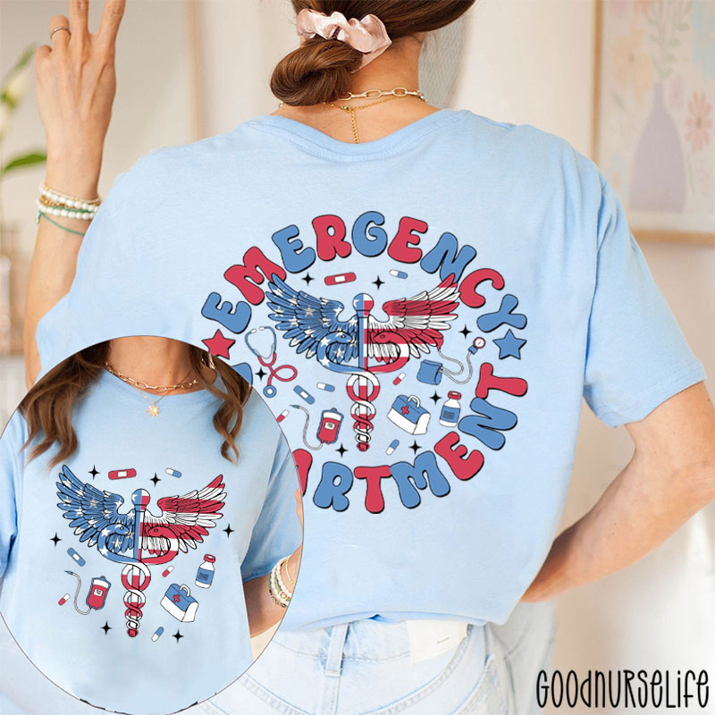 ER Nurse Emergency Department Nurse Two Sided T-Shirt