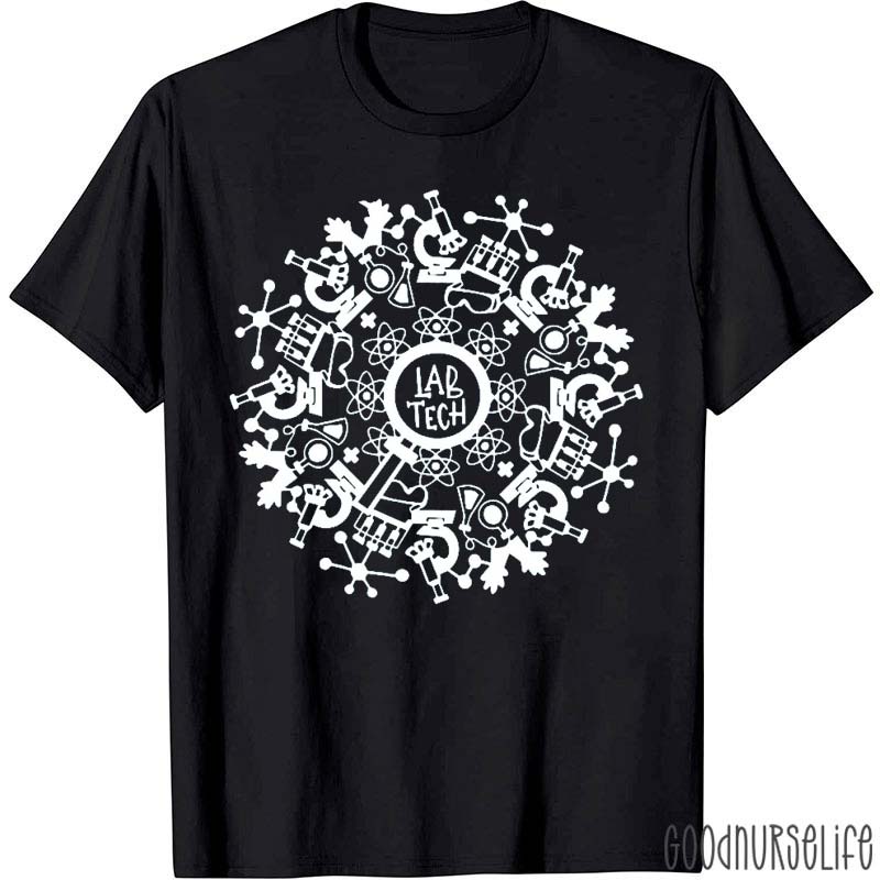 Lab Tech Mandala Nurse T-Shirt