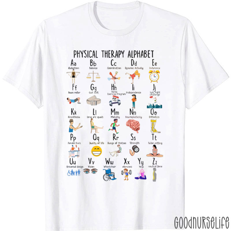 Physical Therapy Alphabet T-Shirt