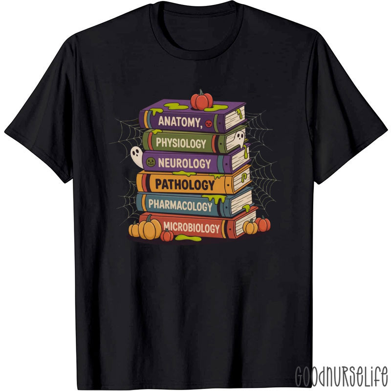 Halloween Decorated Medical Books T-Shirt