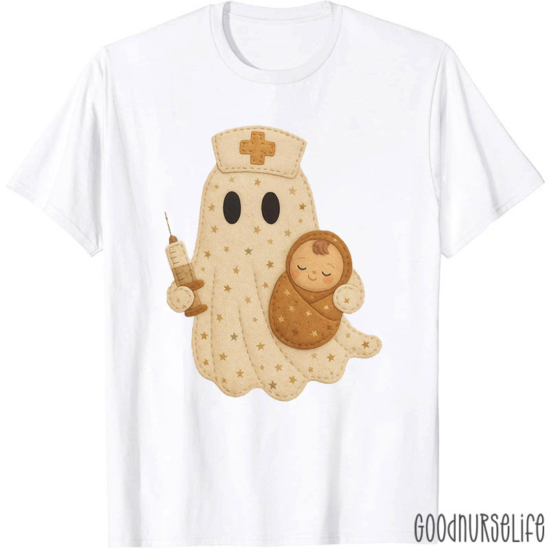 Ghost Nurse With Newborn Nurse T-Shirt