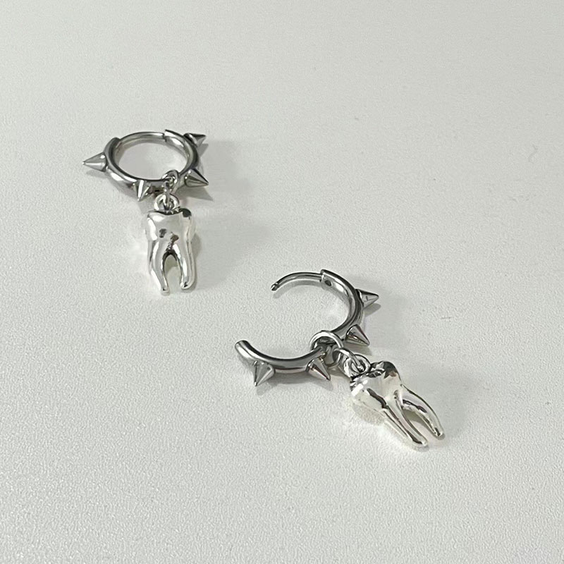 Rivet Teeth Nurse Mental Earrings