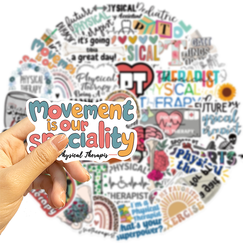 50PCS Cartoon Physical Therapy Stickers