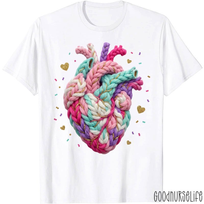Faux Yarn Valentine Cardiac T-shirt