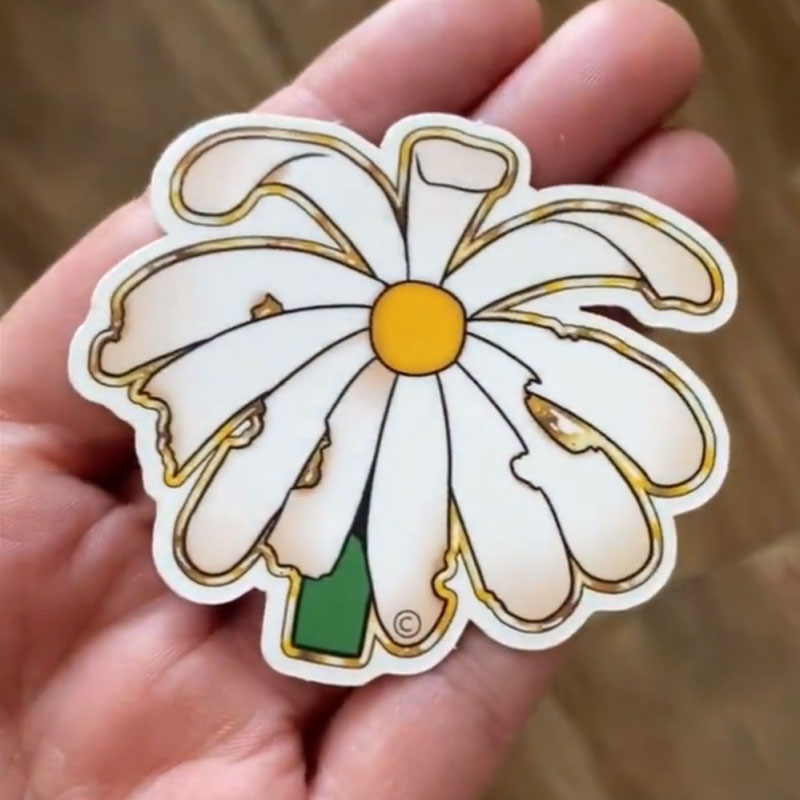 Wilted Daisy Flower Nurse Stickers