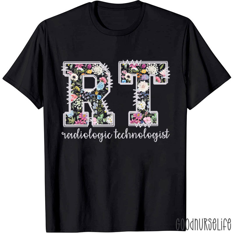 Floral Radiologic Technologist Nurse T-Shirt