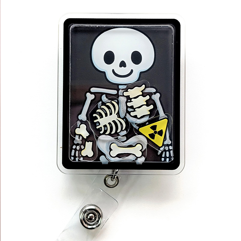 Xray Skeleton Shaker Badge Reel